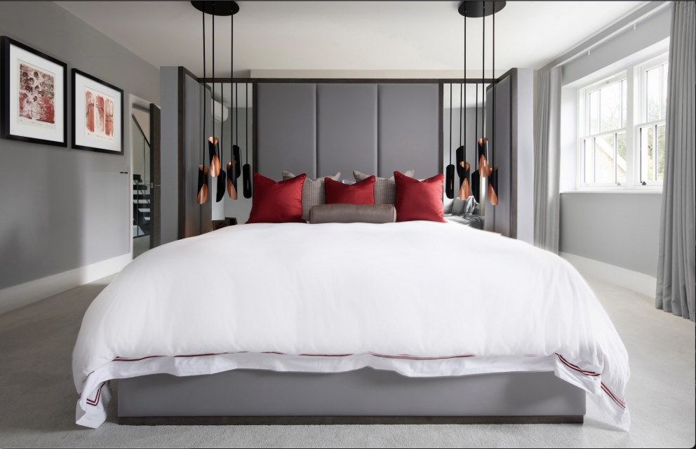New build Milton Keynes Mansion | Master bedroom | Interior Designers